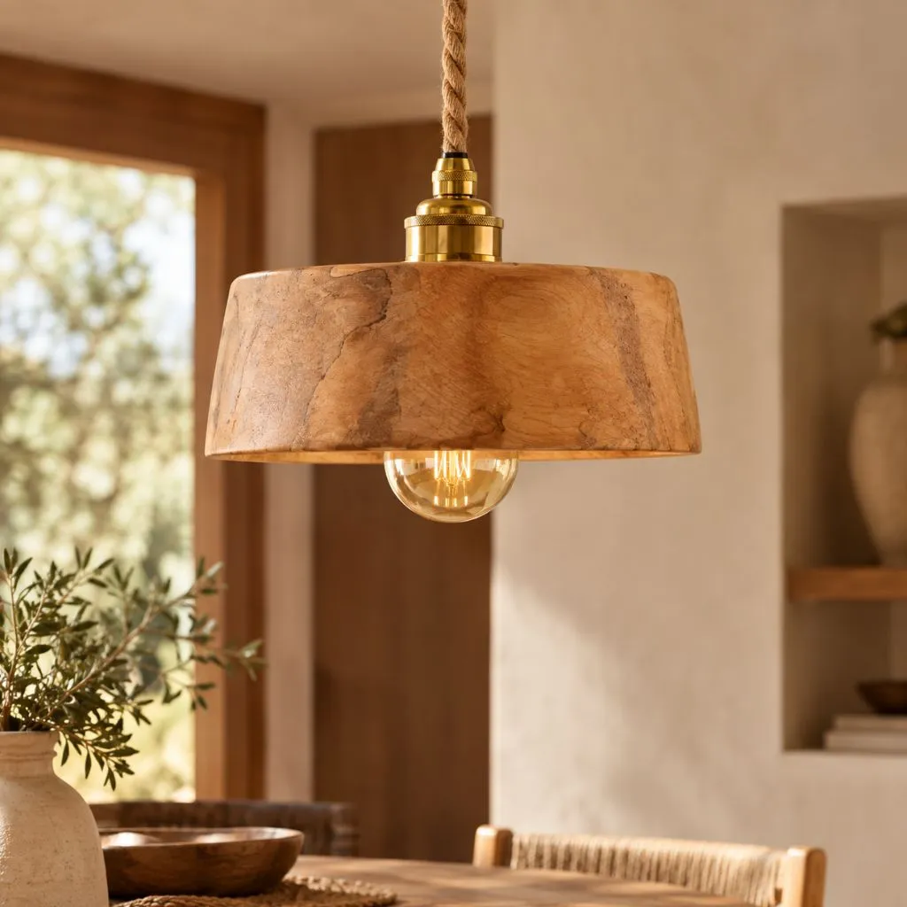 NAIROBI - Suspension en bois de teck Taille S